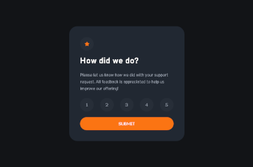 Screenshot of interactive rating component.
