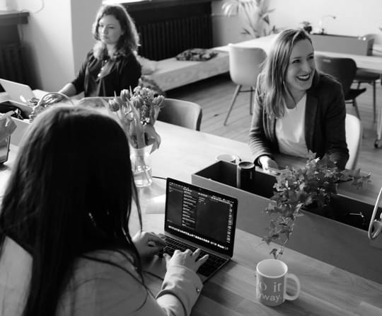 Photo of working team.