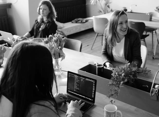Photo of working team.